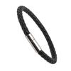 Men's Retro PU Leather Cord Bracelet with Stopper Buckle