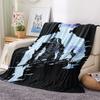 1PC Solo Leveling Print Flannel Blanket, High quality Comfortable for All Seasons, Home Decor, Warmth and Comfort, Perfect for Christmas Gifts