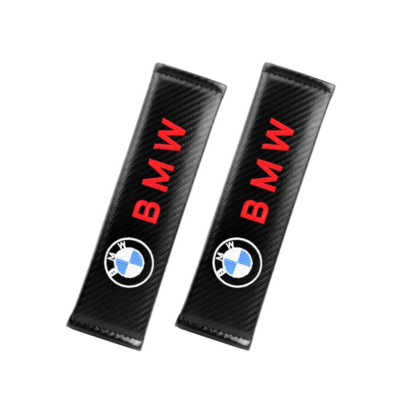 RF8546 Car Seat Belts Covers Padding Carbon Fiber Belt Shoulder Sleeve Printed For BMW M Power Performance E90 E91 E46 E60 AS5