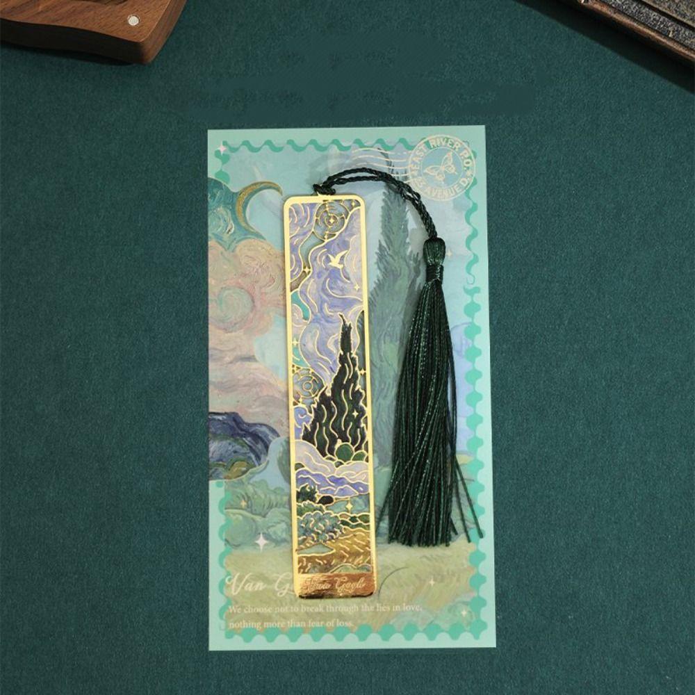 Подарок студенту Металлическая закладка с длинной кисточкой Разделитель страниц Креативная скрепка для книги для чтения