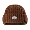 Glue Label Letter Knitted Hat Student Couple Big Head Circumference Showing Face Small Pullover Hat Men Cold Hat