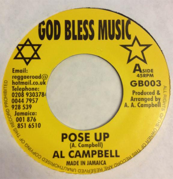 Пластинка 7 дюймов AL CAMPBELL Pose Up GB003 God Bless Music Ямайка Регги Ска Даб Б/у