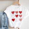 Women Casual Printing Watercolor Love Valentine's Day Spring Summer Fashion Clothes Print Tee Top Tshirt Female Graphic T-shirt