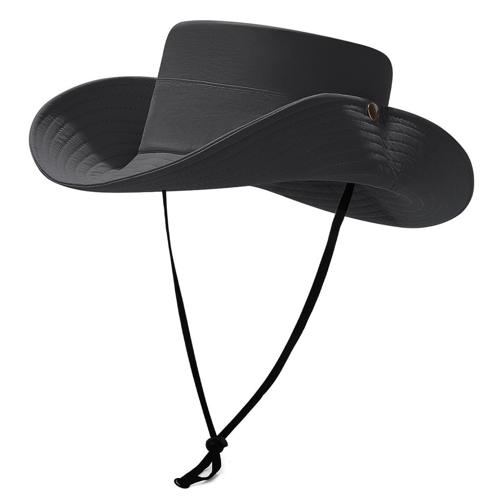 Plain Quick-Dry Fisherman Hat Outdoor Mountaineering Hat Travel Sun Protection Hat Summer Sunshade Hat Large Brim Sun Hat Cross-
