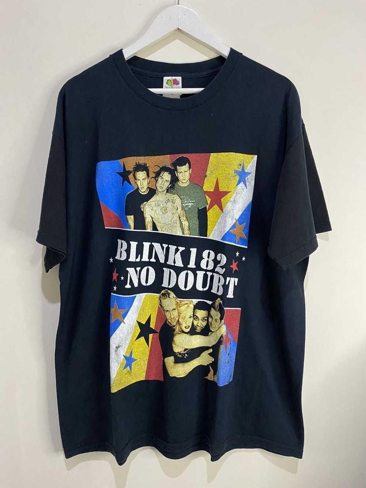 Футболка унисекс Blink 182 amp No Doubt Band Черная Мужская Женская S5XL KH11894 Унисекс Футболка