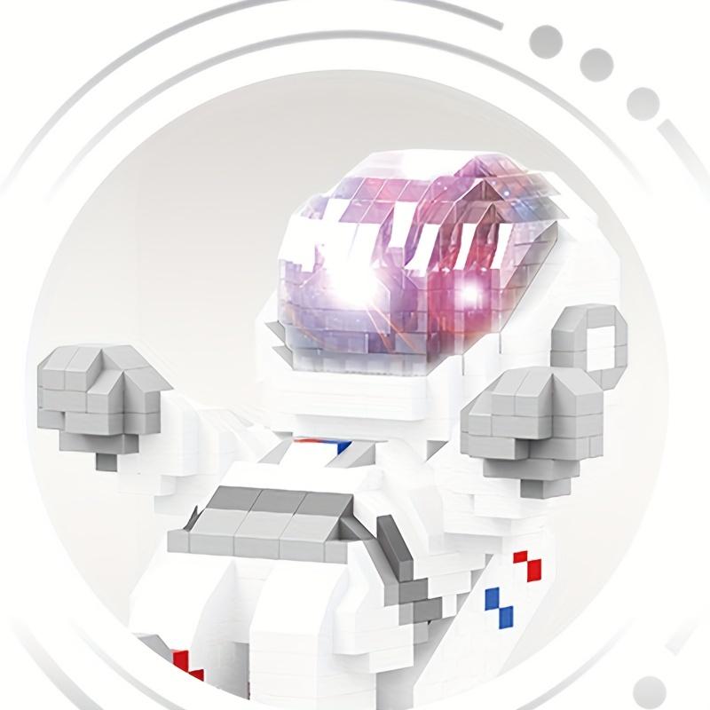 837PCS Astronaut Assembly Building Blocks Floating Space Man Mini Bricks Toys Set With Dust Cover And Light Adult Children Gifts