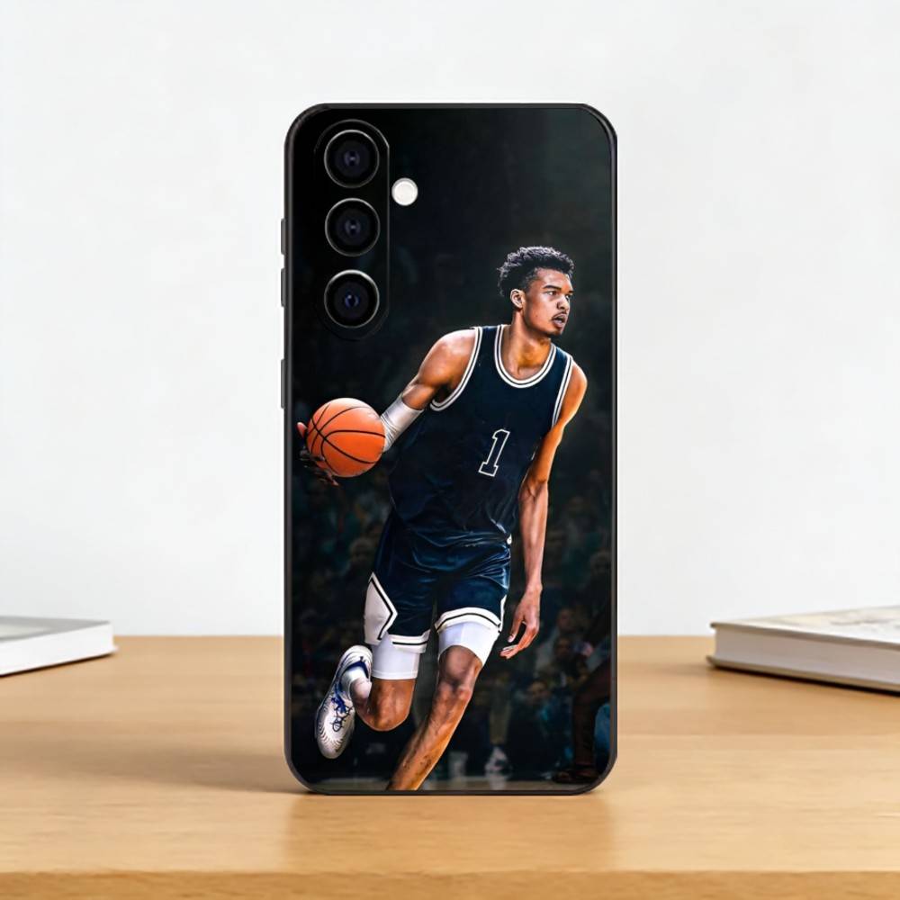 Спортивный чехол для телефона Victor Wembanyama для Samsung Galaxy A73, A72, A71, A70, A53, A52, A51, черный, из мягкого силикона