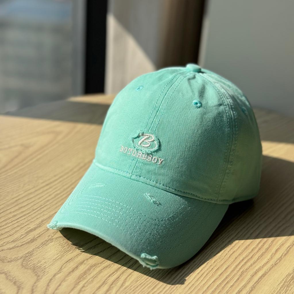 Korean-style sun protection versatile soft-top baseball cap for women and men, with deep crown and wide head circumference, embroidered duckbill cap