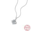 1 Carat S925 Silver Necklace Windmill Pendant With Moissanite Enclosed Collarbone Chain Live Silver Jewelry