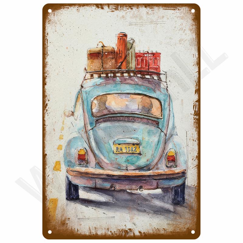 Винтажная металлическая пластина Жестяная табличка Тарелки Бар Ретро Металлическая вывеска Настенное искусство Мурал Эстетичные предметы декора для комнаты дома Постер Украшение для гаража