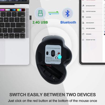 Беспроводная мышь геймерская игровая мышь Bluetooth мышь беспроводная эргономичная мышь 6 кнопок 2,4G BT двухрежимная USB компьютерная мышь для ПК