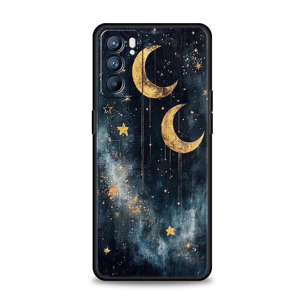 Модный Чехол для Телефона Звездное Небо Звезды Для Oppo Reno 13 12 11 10 7 F Find X5 X6 A98 A80 A79 A78 A57 A54 A31 A17 Pro Мягкий ТПУ Чехол