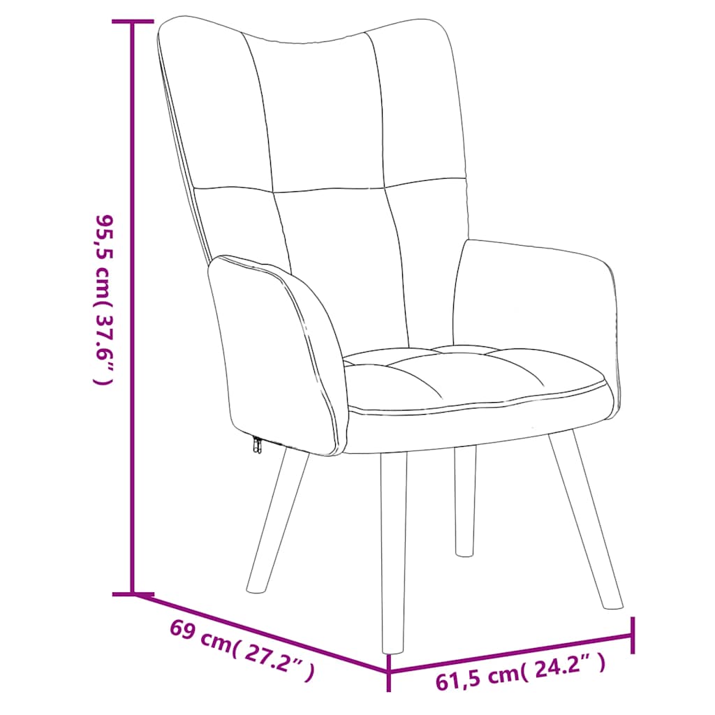 Vidaxl Fotel, Czarny, Obity Aksamitem