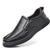 FashionFashion Casual Soft Leather Shoes Loafers for Men New Designer Spring Autumn Solid Color Anti-slip Men's Dress Shoes