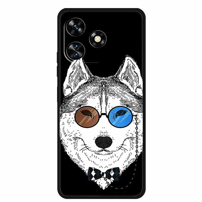 Чехол For Oukitel C51 Чехол Милый Мультяшный Кот Черный Силиконовый Мягкий Чехол для Телефона For Oukitel C51 Задняя Крышка Чехлы C 51 Coque 6.8" Capa