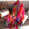 Fashion Gauze Scarf Sunscreen Scarves Female Style Beach Towel Popular Print Silk Shawl Luxury Dustproof Big Bandanna