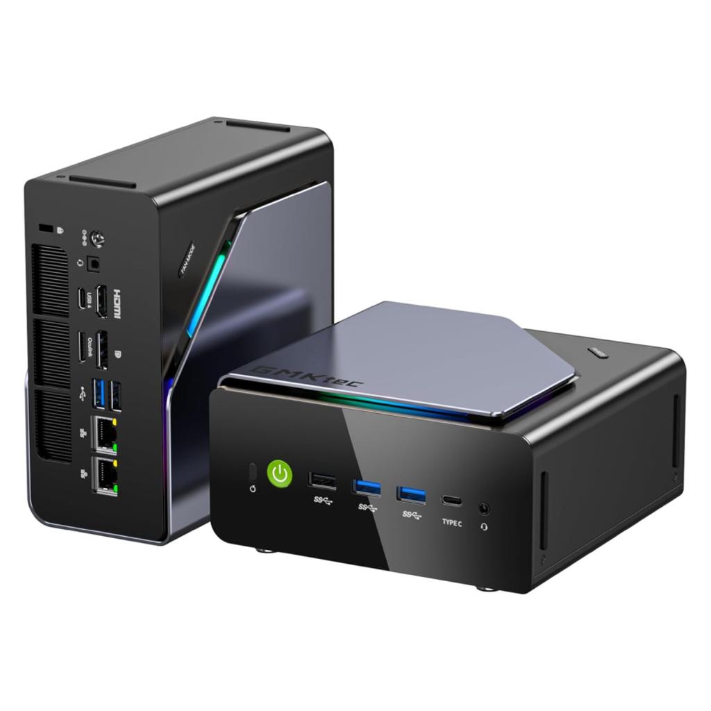 GMKtec Игровой мини-ПК K12 AMD Ryzen 7 H 255(Обновленный 8745HS) Мини-компьютеры для рабочего стола Radeon 780M WiFi 6E/BT5.2, USB-C, Barebone