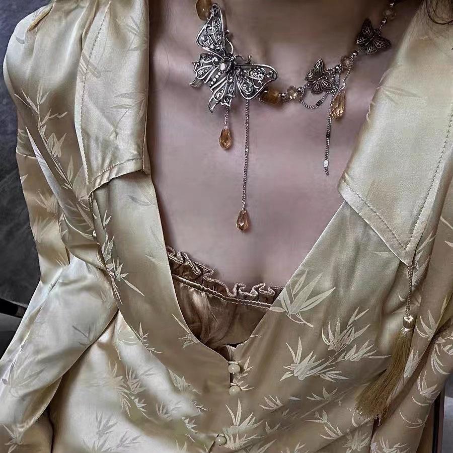 Ожерелье из бисера Y2K со звездой - Титановая сталь, панк-готический стиль для женщин