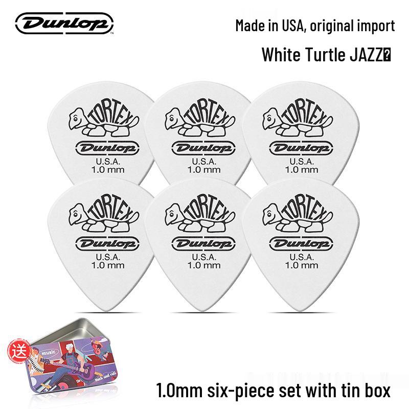 Six-Pack Dunlop Jazz3 Small Frosted Turtle Wood Guitar Picks