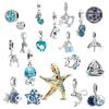 Летний Синий Океанский Синий Кит Медуза Подвеска Бусина Сделай Сам Европейский Медный Подвеска Браслет Ожерелье Женские Украшения