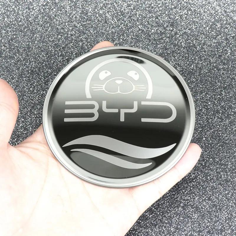 Металлическая защитная крышка рулевого колеса автомобиля для BYD Atto 3 Yuan Plus Seagull Dolphin Seal Нержавеющая сталь Модифицированная наклейка Модная Новая