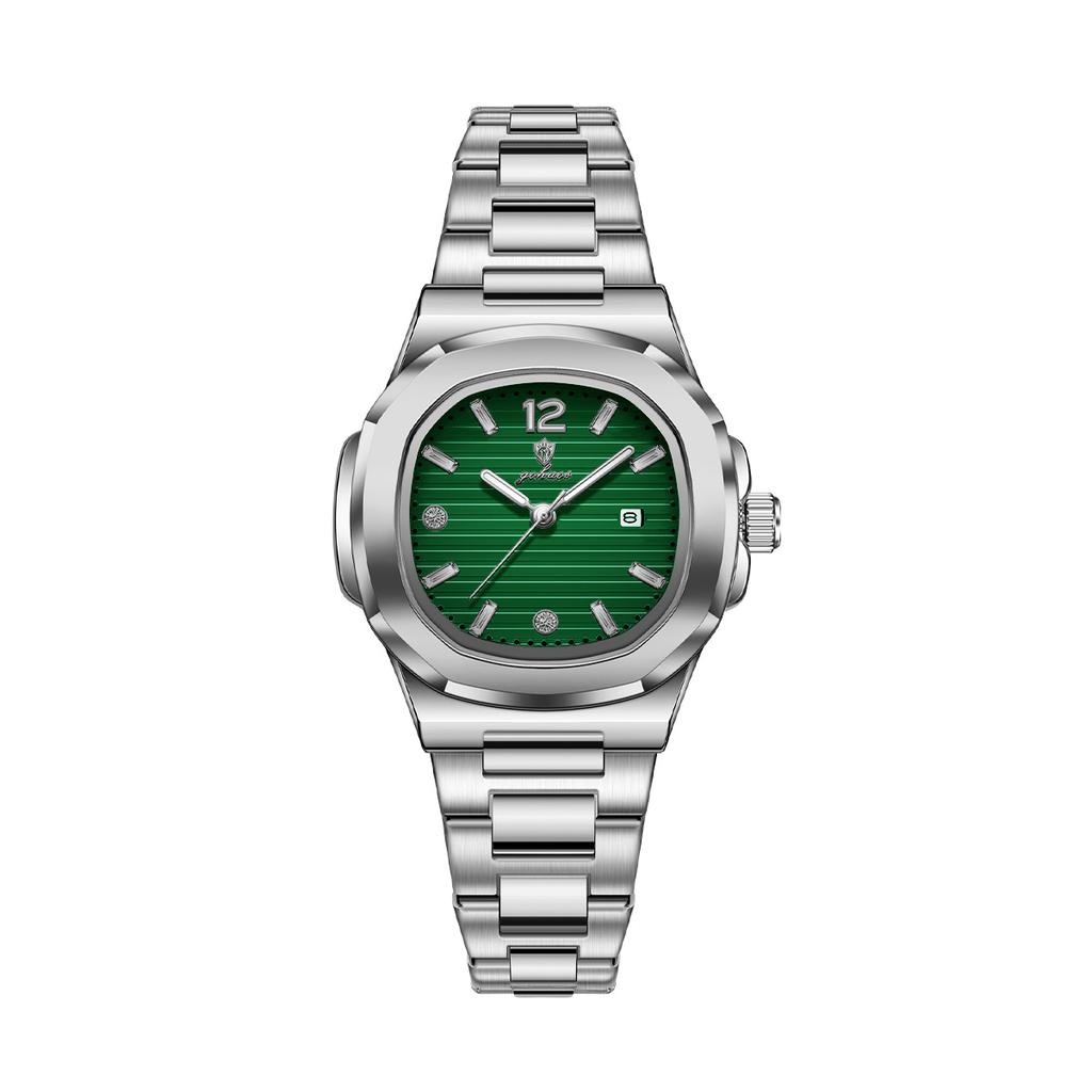 Gohuos 78803 New Square Stainless Steel Waterproof Luminous Date Women's Watch Fashion Business Elegant Leisure Quartz Watches