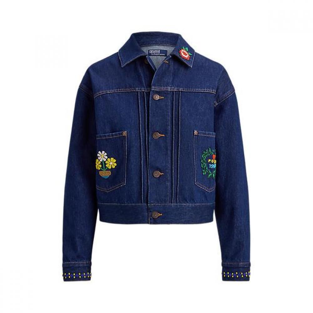 Polo Ralph Lauren Women S Sequin Denim Trucker Jacket Wmpootwndk20031410