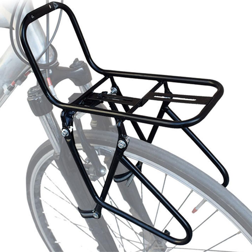 Bicycles Front Rack, 15KG Capacity Mountain Road Bike Pannier Rack Cargo Carrier Rack Steel Luggage Touring Carrier Rack