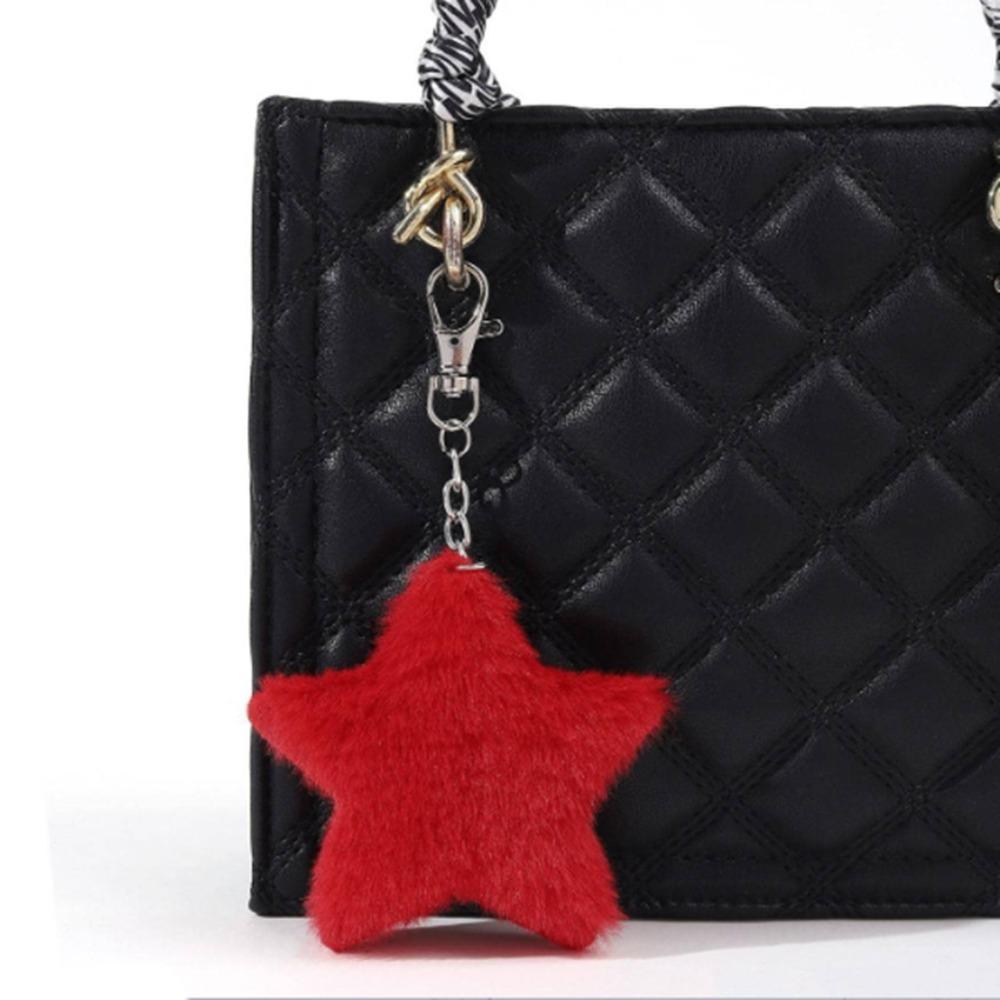 Mini Star Plush Pendant Portable Backpack Hanging Ornament Cute Pentagram Bag Charm Bag
