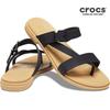 Сандалии-тапочки Tqj 206108 00W Crocs Tulum Toe Post Sandal W Blk Tan