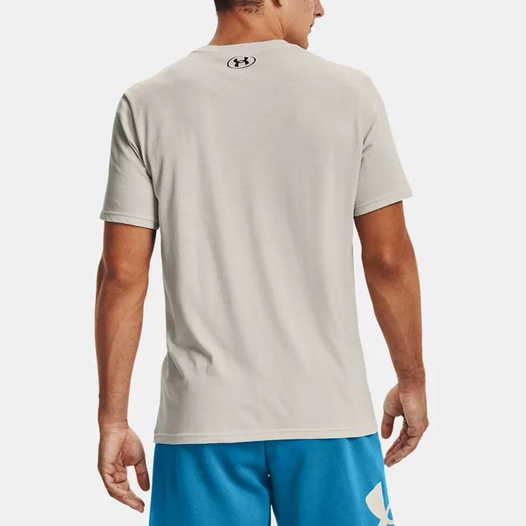 Under Armour Футболка с круглым вырезом и логотипом, мужские топы Summit-White 1361676-110