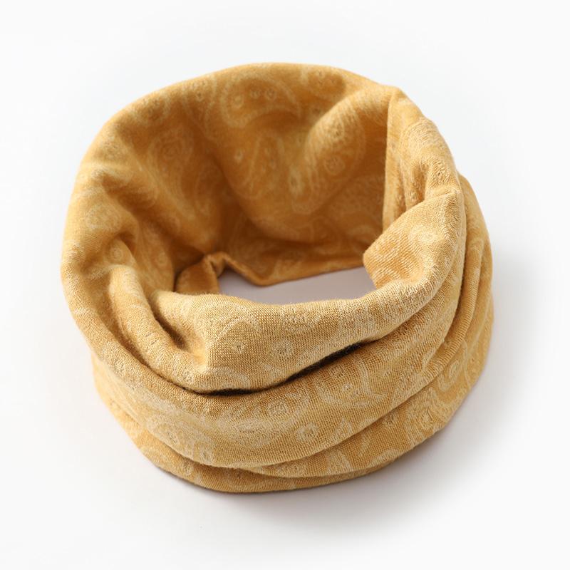 Thick Pure Cotton Paisley Snood Neck Gaiter Winter Double Layers Unisex Tube Scarf Neck Warmer Cowl Collar Loop Outdoor Skiing