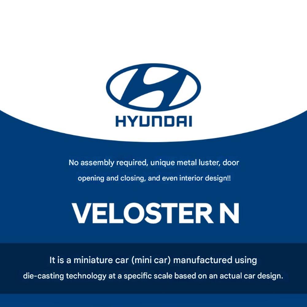 Hyundai Veloster N 1:38 Diecast Mini Car Performance Blue