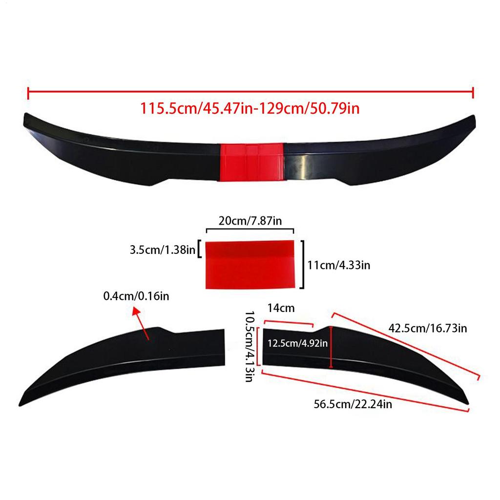 Спойлер на багажник 3-секционный Задний спойлер-губа Спойлер на хвост Внешние аксессуары Модификация Для спортивных GT-скутеров Внедорожников Автомобилей
