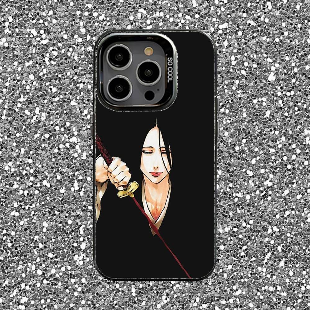 Чехол для телефона Retsu Unohana B-Bleachs Для iPhone 16,15,14,13,12,11,Pro,XS,Max,Plus,Mini,SE Черный Конфетный Матовый Ударопрочный Чехол