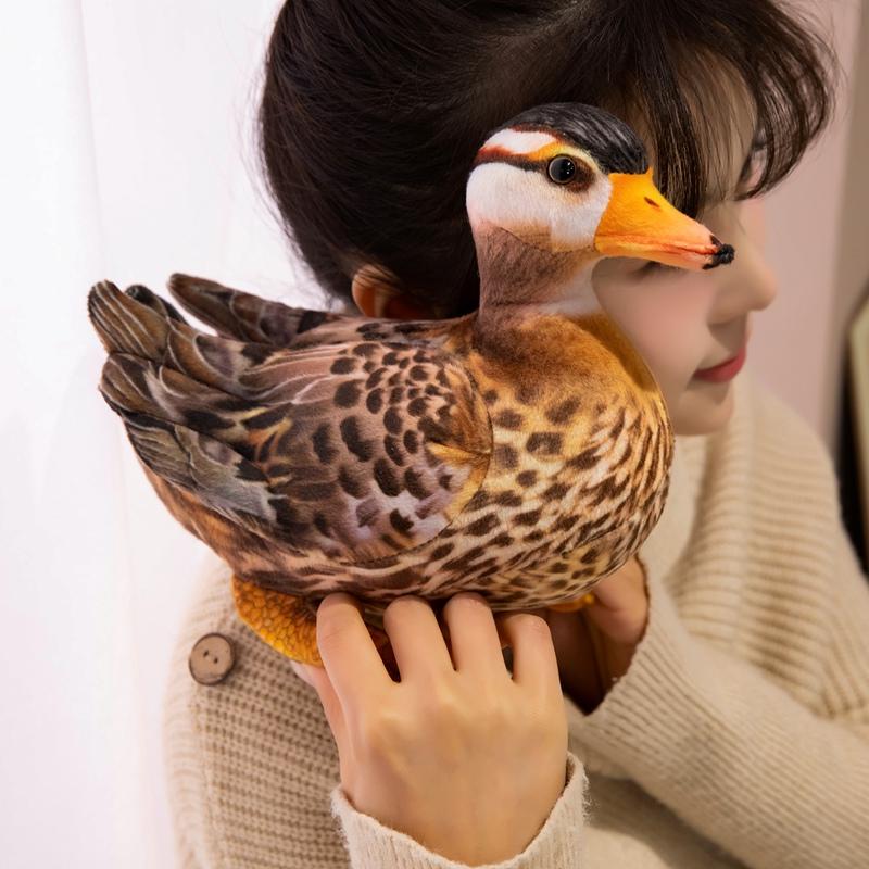 25CM Real Life Colorful Printing Mandarin Duck Plush Toys Stuffed Soft Animal Doll Lovebirds Decoration Birthday Gift