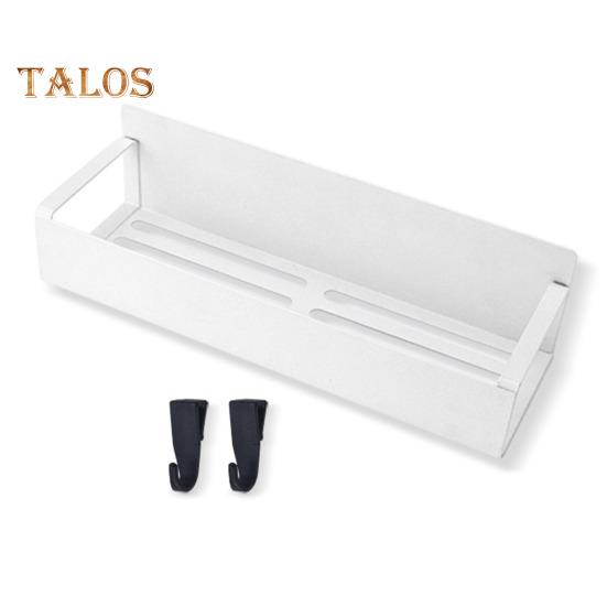 Refrigerator Magnetic Spice Rack with Hooks Hollow Design Rustproof Strong Load-bearing Large Capacity Spice Rack Kitchen Storage Shelf