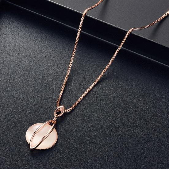 Мода женщин круглый искусственный драгоценный камень кулон ожерелье серьги серьги комплект ювелирных изделий