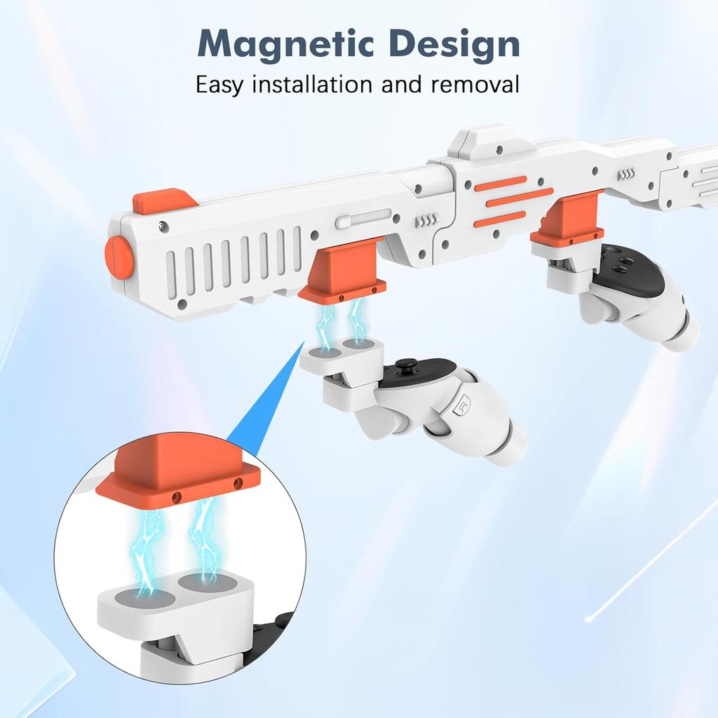 Аксессуары для игр-стрелялок Магнитное крепление Reload VR Gaming Experience Магнитный приклад для винтовки Meta Quest 3s/3 VR Аксессуары