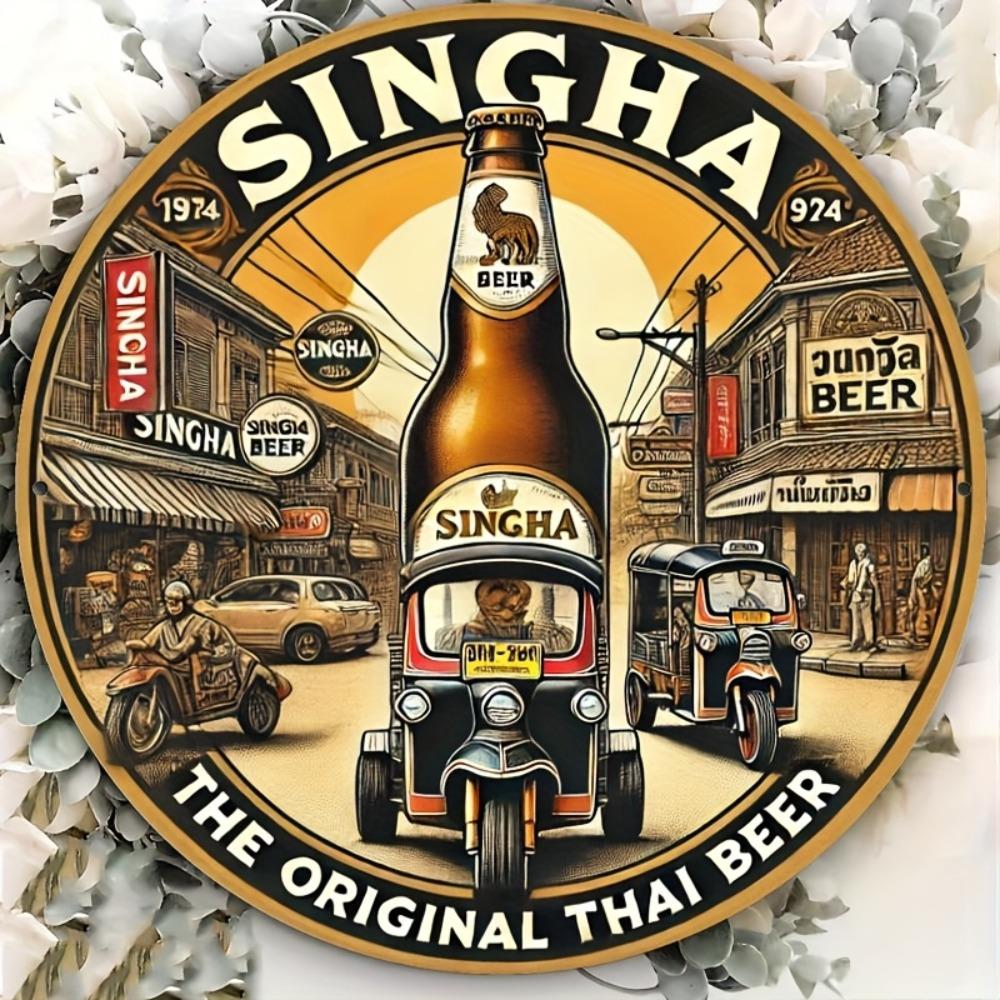 Singha Beer x Metal Wall Art ThaiInspired Home Bar Decor Perfect Christmas Gift Unique Room Art