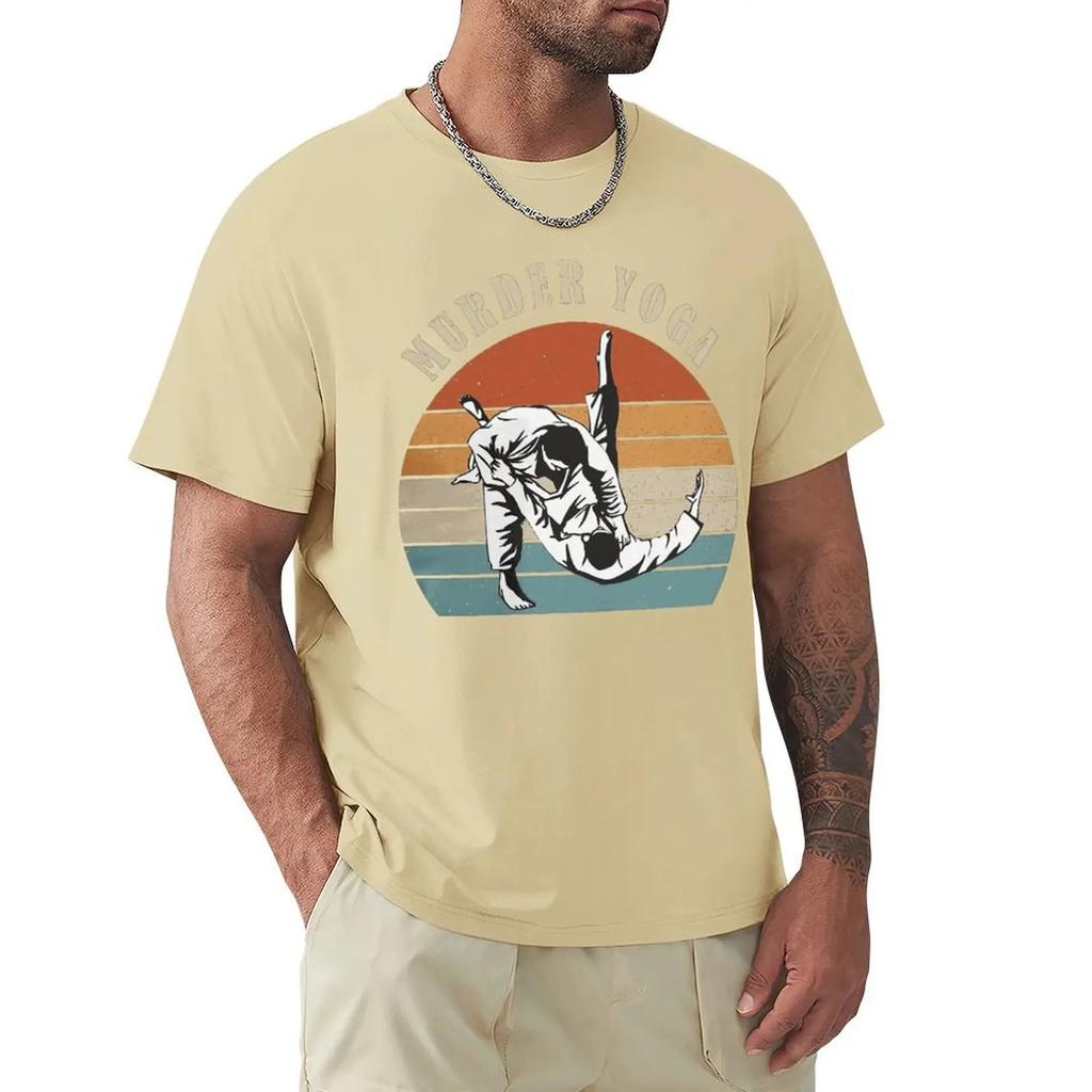 Men Murder Yoga Vintage Jiu Jitsu T Shirt Martial Arts Brazilian Cotton Clothing Humor Short Sleeve Tees New Arrival T-Shirts