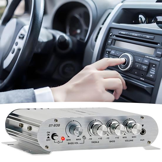 ST-838 2.1 Channel Amplifier Aluminum Alloy HiFi Power Amplifier Bass And