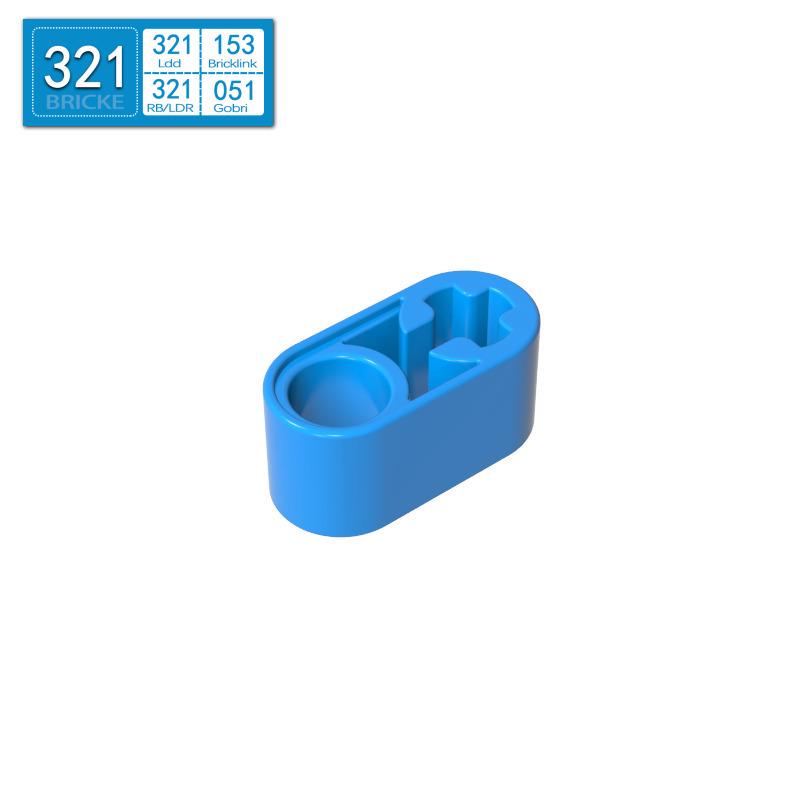 BRICKE 1x2 Brick with Axle Hole Arm, Compatible with LEGO 60483, 40147, and 74695 Building Blocks.