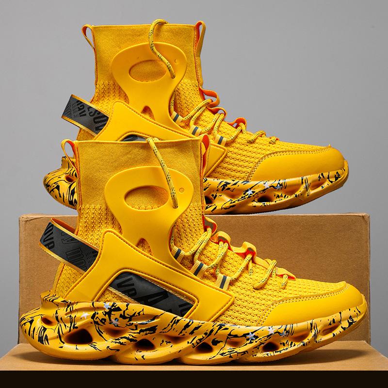 Мужские кроссовки для бега, большой размер, мягкая подошва, амортизация, удобные, для ходьбы на открытом воздухе, повседневные, для бега в спортзале, сетчатые, высокие, мужские кроссовки