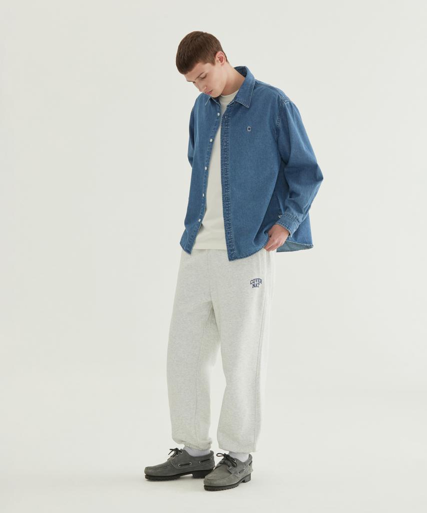 COVERNAT C Logo Denim Shirt Blue