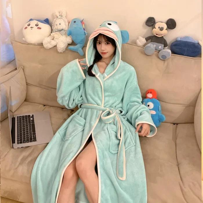 Pajamas New Pajamas Winter Plush Bathrobe Women's Suits Women's Home Clothing Women's Pajamas