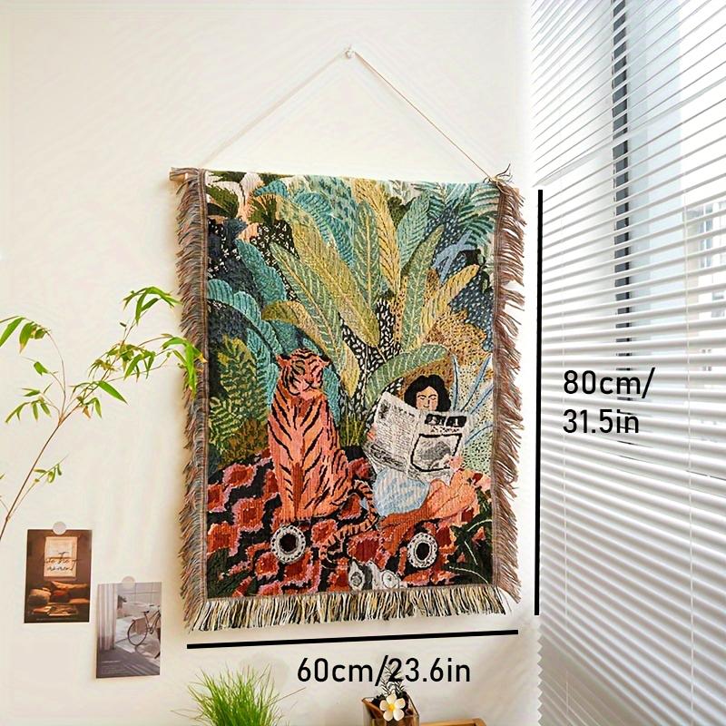 60x80cm Cartoon Print Pattern Retro Crafts Chic Pendant Decorative Tassels Ornaments Hanging Handmade Home Decoration