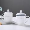 Керамический набор чайных чашек Jingdezhen с крышками