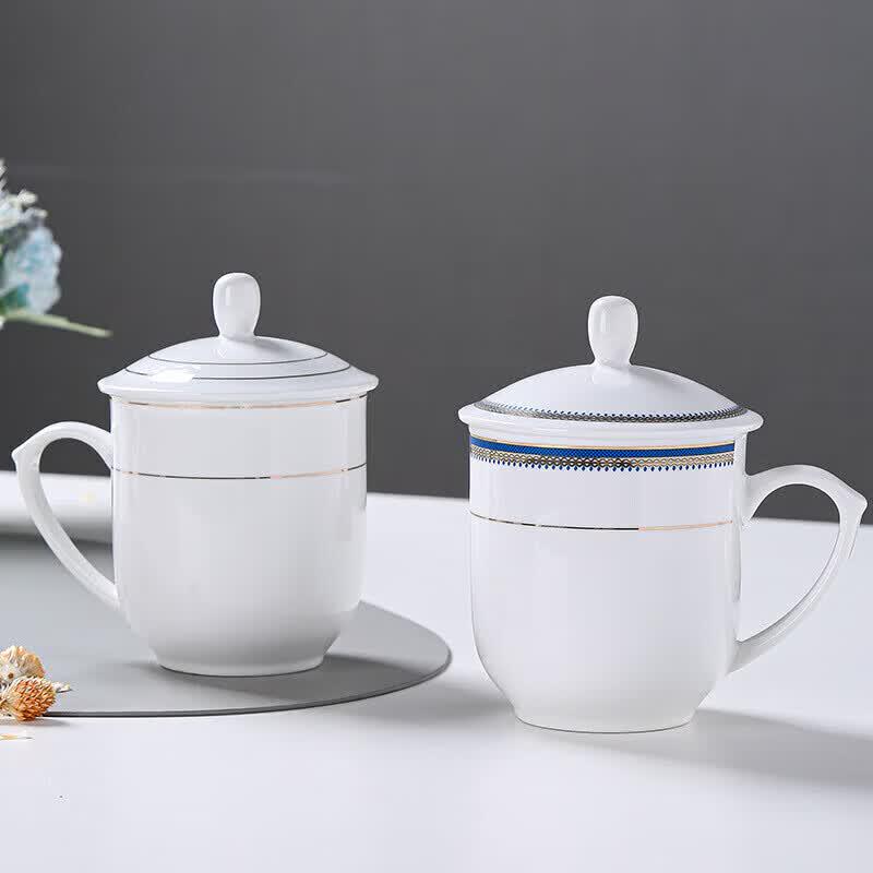 Керамический набор чайных чашек Jingdezhen с крышками