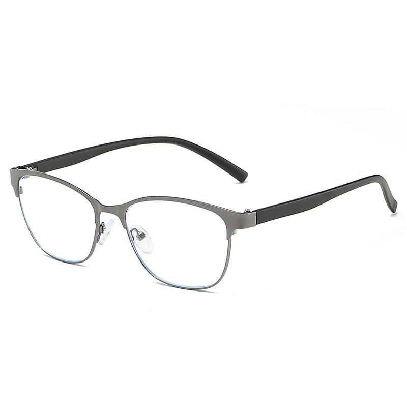 New comfortable anti-blue reading glasses, business simple men's and women's reading reading glasses, metal optical glasses
